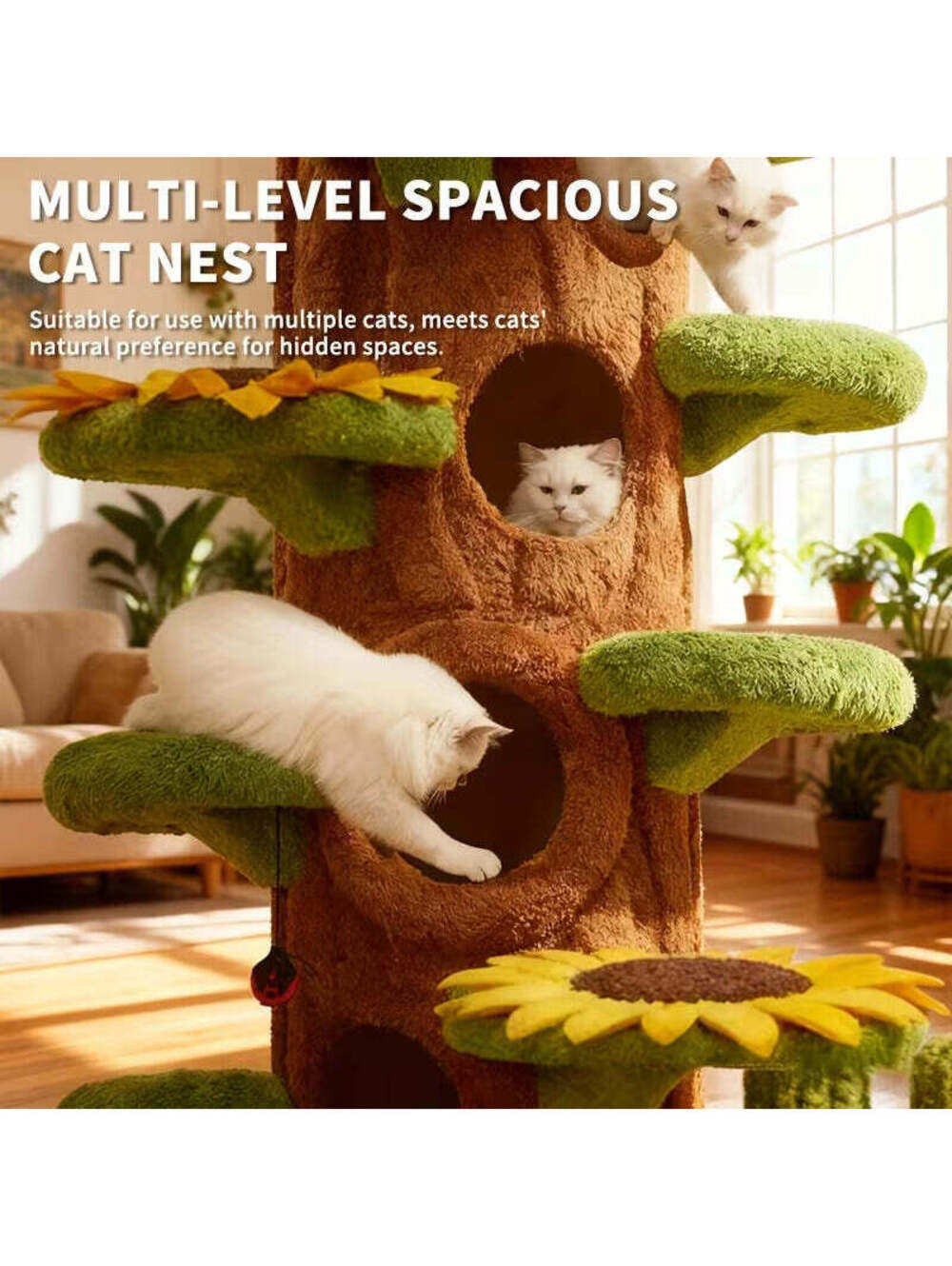 90.5" Enormous Cat Tree Castle